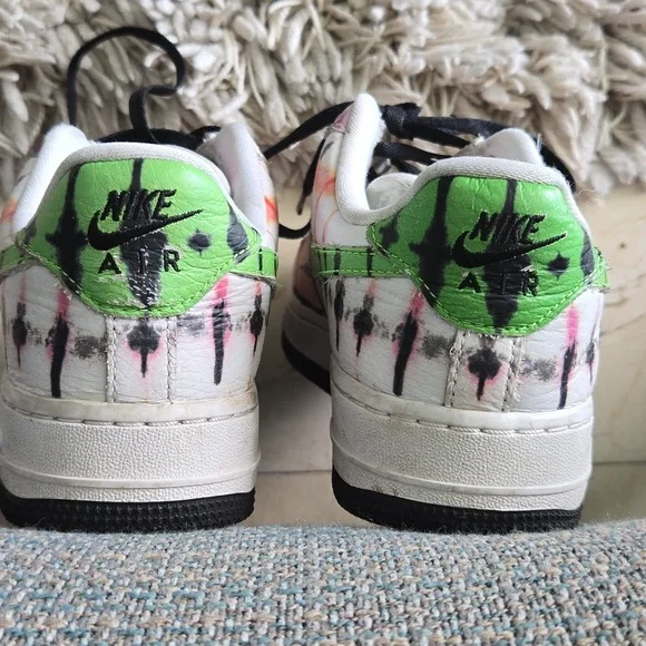 Nike Air Force 1 'Black Tie Dye woman size 6 - Picture 6 of 10
